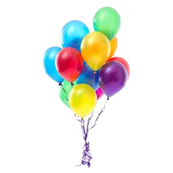 11 різнокольорових гелієвих кульок