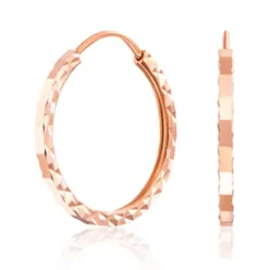 Золоті сережки-конго з гравіюванням