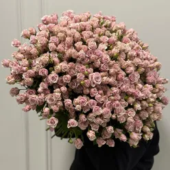 101 розовых кустовых розы Лейла