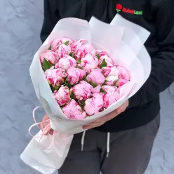 15 рожевих півоній