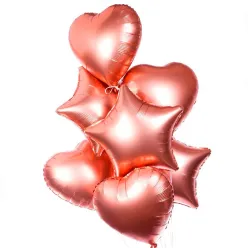 7 фольгированных гелиевых шариков микс