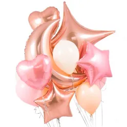 Великий набір гелієвих кульок мікс з місяцем