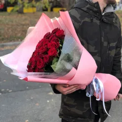 51 червона троянда 60 см