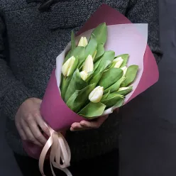 11 білих тюльпанів