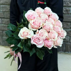 17 еквадорських троянд Пінк Мондіаль 80-90 см