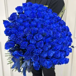 Букет із 151 голландської синьої троянди