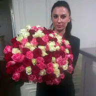 101 троянда мікс «рожево-червоно-біла»