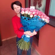 101 рожева троянда Aqua \ Candy 60 см