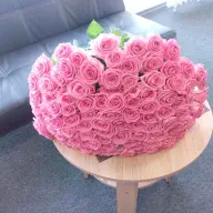 101 рожева троянда Aqua \ Candy 60 см