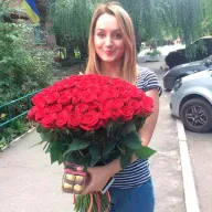 101 червона троянда Grand Prix 60 см