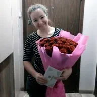 51 червона троянда 60 см