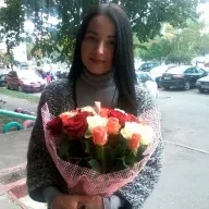 21 троянда мікс «червоно-біло-помаранчева» 60 см