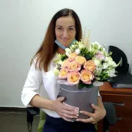 Квіти в шляпній коробці «Левітація»