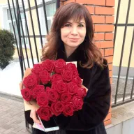 21 червона троянда 80 см