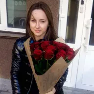 21 червона троянда 80 см