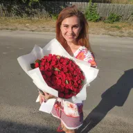 101 червона троянда 50 см