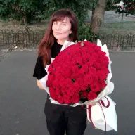 101 червона троянда 50 см