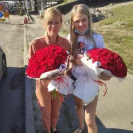 101 червона троянда 50 см