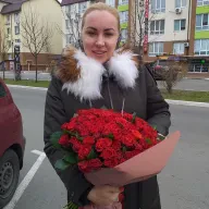 101 червона троянда 50 см