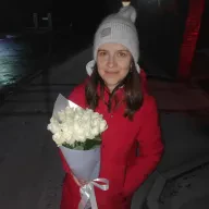 21 біла троянда 50 см