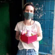 Серце з квітами і зефіром «Шармель»