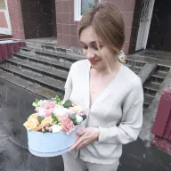 Серце з квітами і зефіром «Шармель»