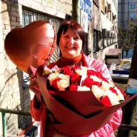 101 троянда мікс червоно-біла 50 см