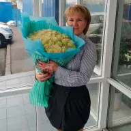 51 біла троянда 60 см