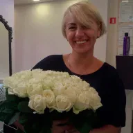 51 белая роза 50 см