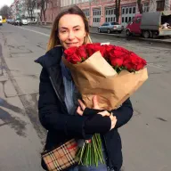 51 красная роза 80 см