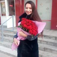 51 красная роза 80 см