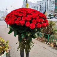 101 красная роза 1 метр