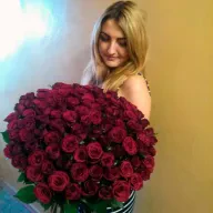 101 красная роза 70 см