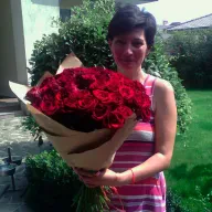 51 красная роза 50 см