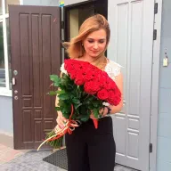 51 красная роза 50 см