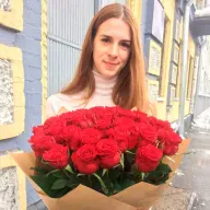 51 красная роза 50 см