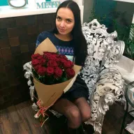 25 червоних троянд 50 см