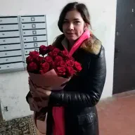 25 червоних троянд 50 см