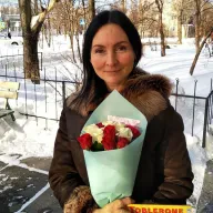 11 троянд мікс червоно-білі 50 см