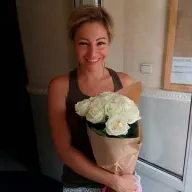 11 білих троянд Avalanche 60 см